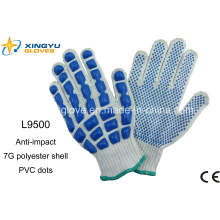 T/C Shell Latex Dots Safety Work Gloves (L9500)